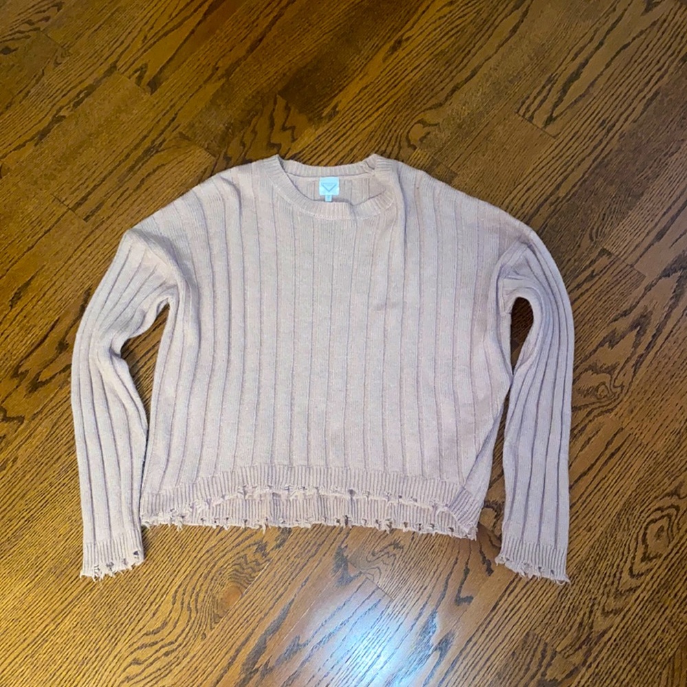 pink fall sweater